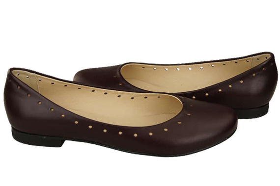 Women's Shoes Comfortable Ballerinas Natural Leather 162 ElitaBut