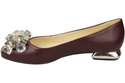Women's Pumps with Crystals Flat Natural Leather 216 ElitaBut