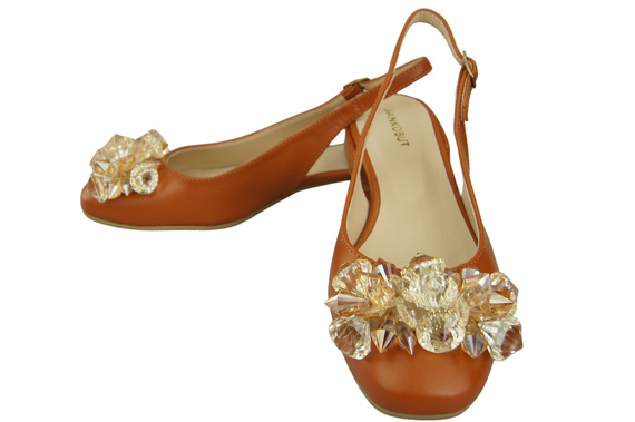 Women's Shoes Sandals with Crystals Natural Leather 215 ElitaBut