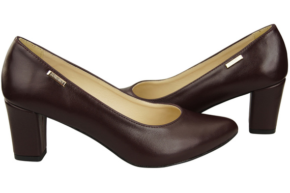 Classic Smooth Pumps Shoes Women's Black Natural Leather 213 ElitaBut