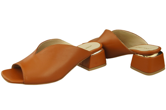 Women's Shoes High-Heeled Flip-Flops Natural Leather 210 ElitaBut