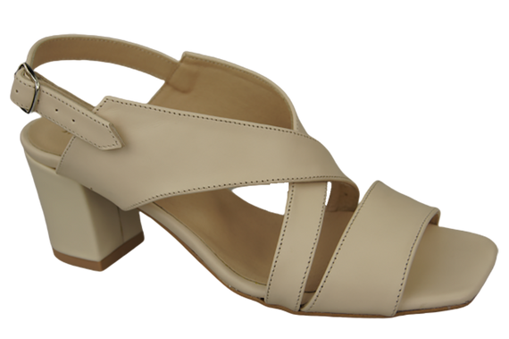 Obuwie Damskie Sandały Beżowe Skóra Naturalna 149 ElitaBut