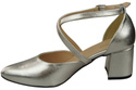 Elegant Leather Sandals with Open Sides on a Stable Heel 218 ElitaBut