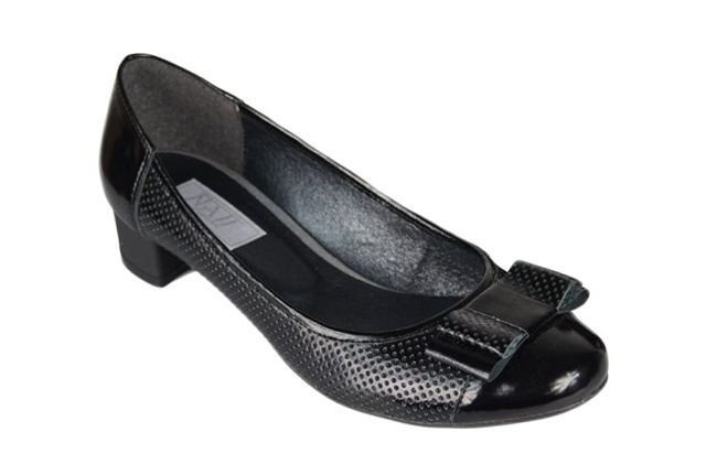 Obuwie Damskie Czółenka skóra naturalna Czarne 707 ElitaBut