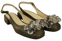 Women's Shoes Sandals with Crystals Natural Leather 215 ElitaBut