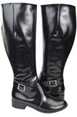 Women’s  leather boots, lined officer boots, flat 225 ElitaBut
