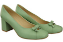 Women's Pumps with a Bow, Natural Leather and Low Heel 203 ElitaBut