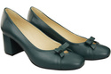 Women's Pumps with a Bow, Natural Leather and Low Heel 203 ElitaBut