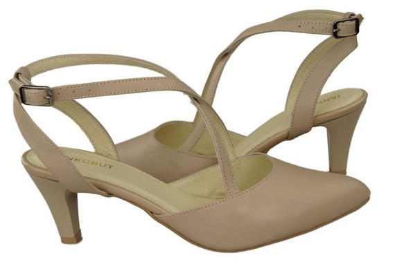 Obuwie Damskie Sandały Cappuccino Lico Skóra Naturalna 129 ElitaBut