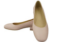 Comfortable Women's Shoes Flat Pumps, Natural Leather 204 ElitaBut