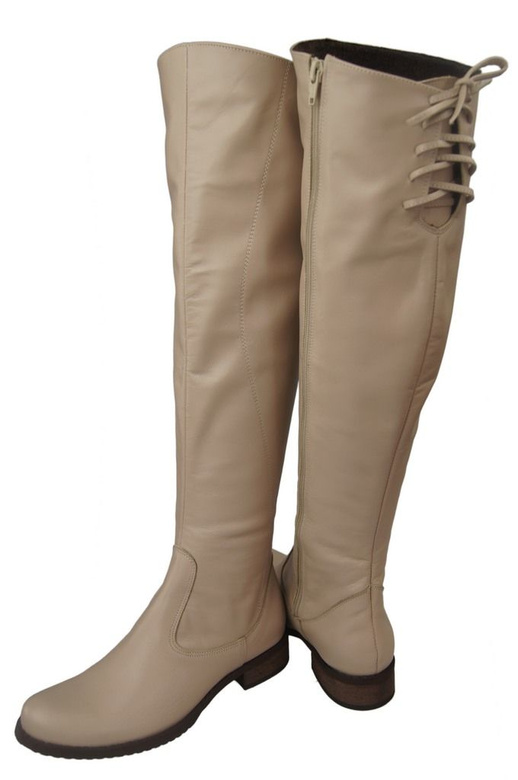 Shoes Boots Women Boots Over the knee boots Over the knee Natural Leather 121 ElitaBut