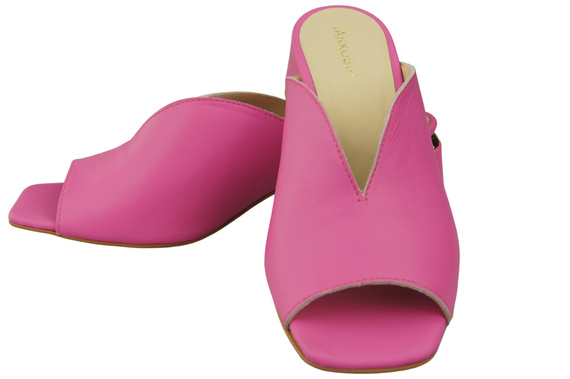 Women's Shoes High-Heeled Flip-Flops Natural Leather 210 ElitaBut