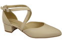 Women’s Leather Sandals  with Straps Low Heel 223 ElitaBut