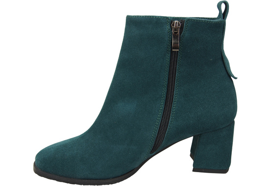 Women’s ankle boots in genuine suede leather, stable block heel, with zipper – 224 ElitaBut
