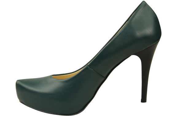 Obuwie Damskie Malachitowe Czółenka Szpilki skóra naturalna 205 ElitaBut