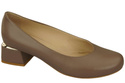 Obuwie Damskie Czółenka Skóra naturalna 159 Cappuccino ElitaBut