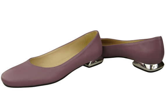 Flat Women's Shoes Pumps Decorative Heel Natural Leather 209 ElitaBut