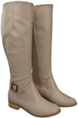 Women’s  leather boots, lined officer boots, flat 225 ElitaBut
