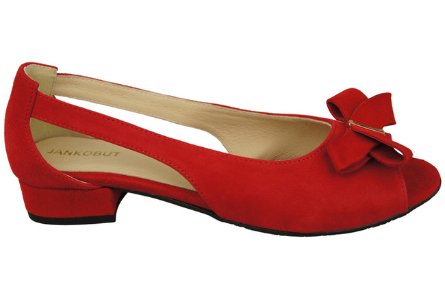 Obuwie Sandały Damskie Czerwone Skóra Naturalna Zamszowa 994 Z Połączenie Stylu i Komfortu ElitaBut