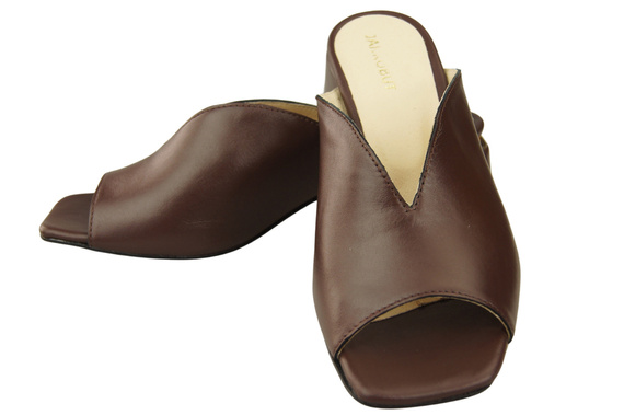 Women's Shoes High-Heeled Flip-Flops Natural Leather 210 ElitaBut