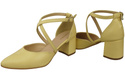 Elegant Leather Sandals with Open Sides on a Stable Heel 218 ElitaBut