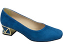 Comfortable Women's Shoes Pumps with Decorative Heel Natural Suede Leather 219 From ElitaBut