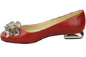 Women's Pumps with Crystals Flat Natural Leather 216 ElitaBut