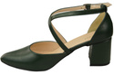 Elegant Leather Sandals with Open Sides on a Stable Heel 218 ElitaBut