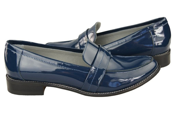 Shoes Women's loafers Natural leather lacquer 139 ElitaBut