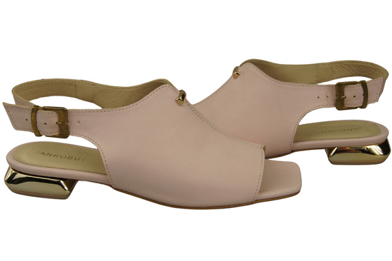 Comfortable Women's Shoes Sandals Flat Gold Heel Natural Leather 207 ElitaBut