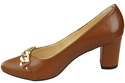 Classic Women's Pumps Shoes made of Natural Leather with a Gold Decorative Chain 200 ElitaBut