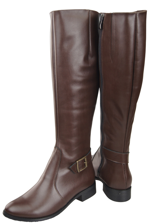 Women’s leather boots, lined officer boots, flat 225 ElitaBut