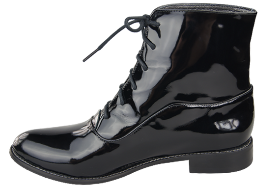 Obuwie Botki Damskie Czarne Lakierowane Wiosna/Jesień skóra naturalna 155 L ElitaBut