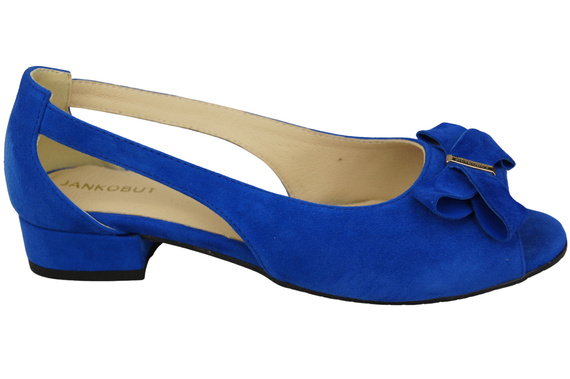 Obuwie Sandały Damskie Lazurowe Skóra Naturalna Zamszowa 994 Z Połączenie Stylu i Komfortu ElitaBut