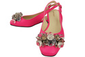 Obuwie Damskie Sandały Neonowy Róż z Kryształkami Skóra naturalna 215 ElitaBut