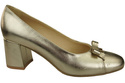 Women's Pumps with a Bow, Natural Leather and Low Heel 203 ElitaBut