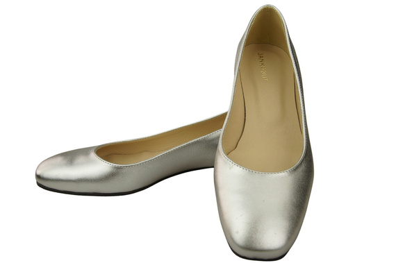 Flat Women's Shoes Pumps Decorative Heel Natural Leather 209 ElitaBut