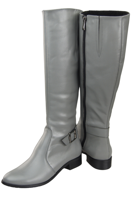 Women’s leather boots, lined officer boots, flat 225 ElitaBut