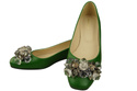 Women's Pumps with Crystals Flat Natural Leather 216 ElitaBut