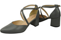 Elegant Leather Sandals with Open Sides on a Stable Heel 218 ElitaBut