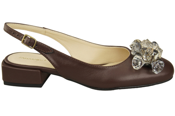 Women's Shoes Sandals with Crystals Natural Leather 215 ElitaBut