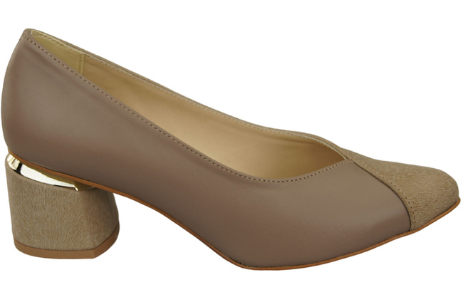 Wyjątkowe Buty Damskie Cappuccino Ciemne z Naturalnej Skóry Poczuj Luksus na Swoich Stopach 191 ElitaBut