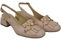 Women's Shoes Sandals Decorated with Fringes Natural Leather 208 ElitaBut