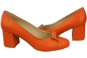 Women's Pumps with a Bow, Natural Leather and Low Heel 203 ElitaBut