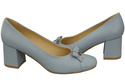 Women's Pumps with a Bow, Natural Leather and Low Heel 203 ElitaBut