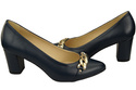 Classic Women's  Pumps Shoes made of Natural Leather with a Gold Decorative Chain 200 ElitaBut