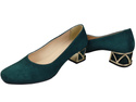 Comfortable Women's Shoes Pumps with Decorative Heel Natural Suede Leather 219 From ElitaBut