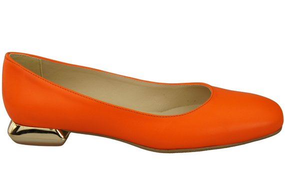 Flat Women's Shoes Pumps Decorative Heel Natural Leather 209 ElitaBut