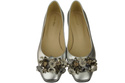 Women's Pumps with Crystals Flat Natural Leather 216 ElitaBut