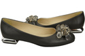 Women's Pumps with Crystals Flat Natural Leather 216 ElitaBut